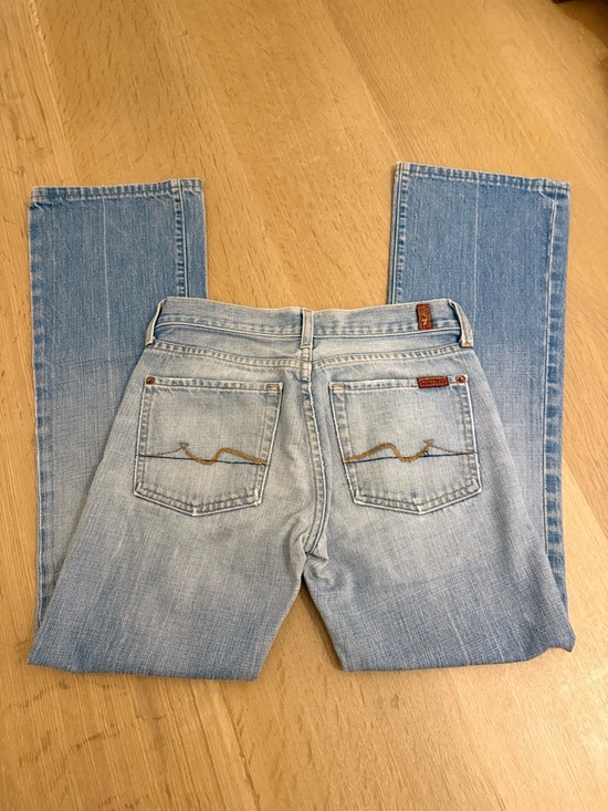 7 For All Mankind Denim - vintage 7 for all mankind light wash flare jeans - 25